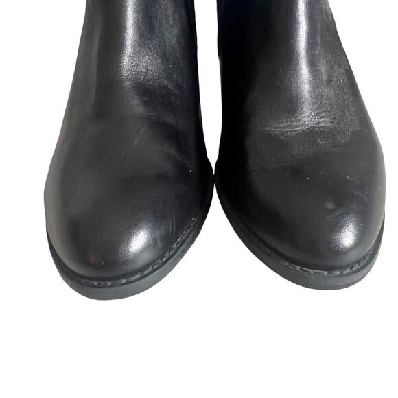 Vionic Size 10 W Georgia Ankle Boot Black Silver Studded Side Leather Side Zip - Picture 3 of 12